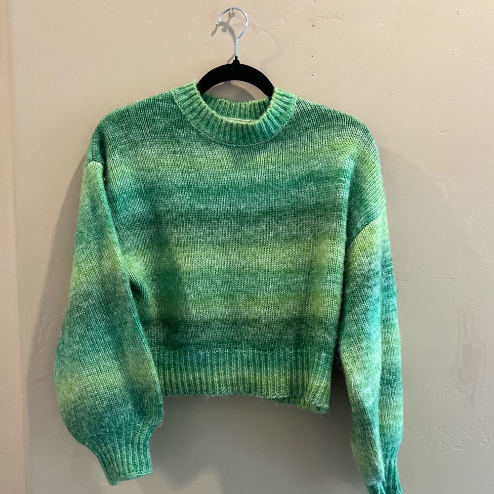 Princess Polly Green Ombre Knit Sweater